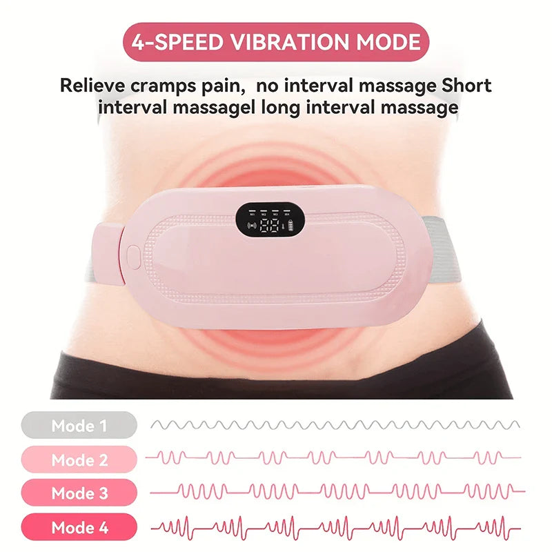 Menstrual Heating Pad for Period Cramps – Portable Heating Pad for Period Cramps Relief with Heat & Massage, Wearable Cordless Warmer for Pain Relief, Rechargeable & Wireless for Women