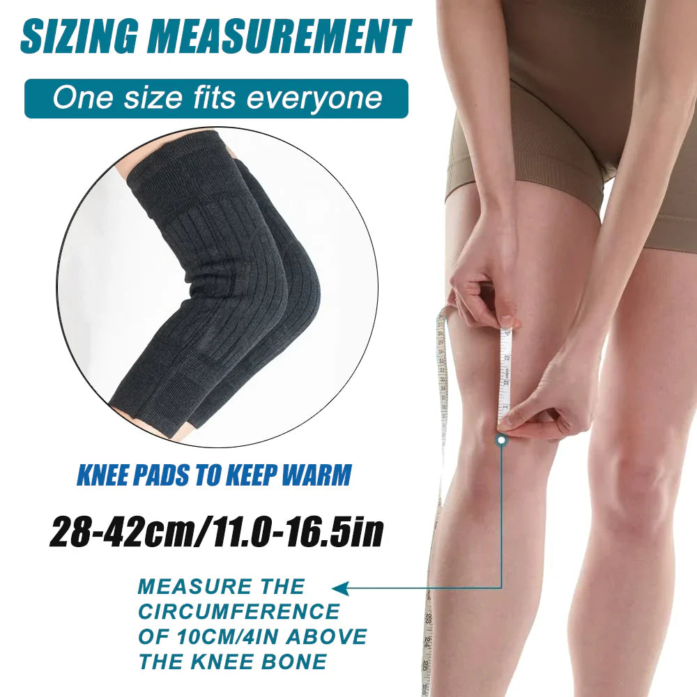🔥  1 Pair Premium Winter Full Wool Knee Warmers Free Delivery with 50% OFF 🎁