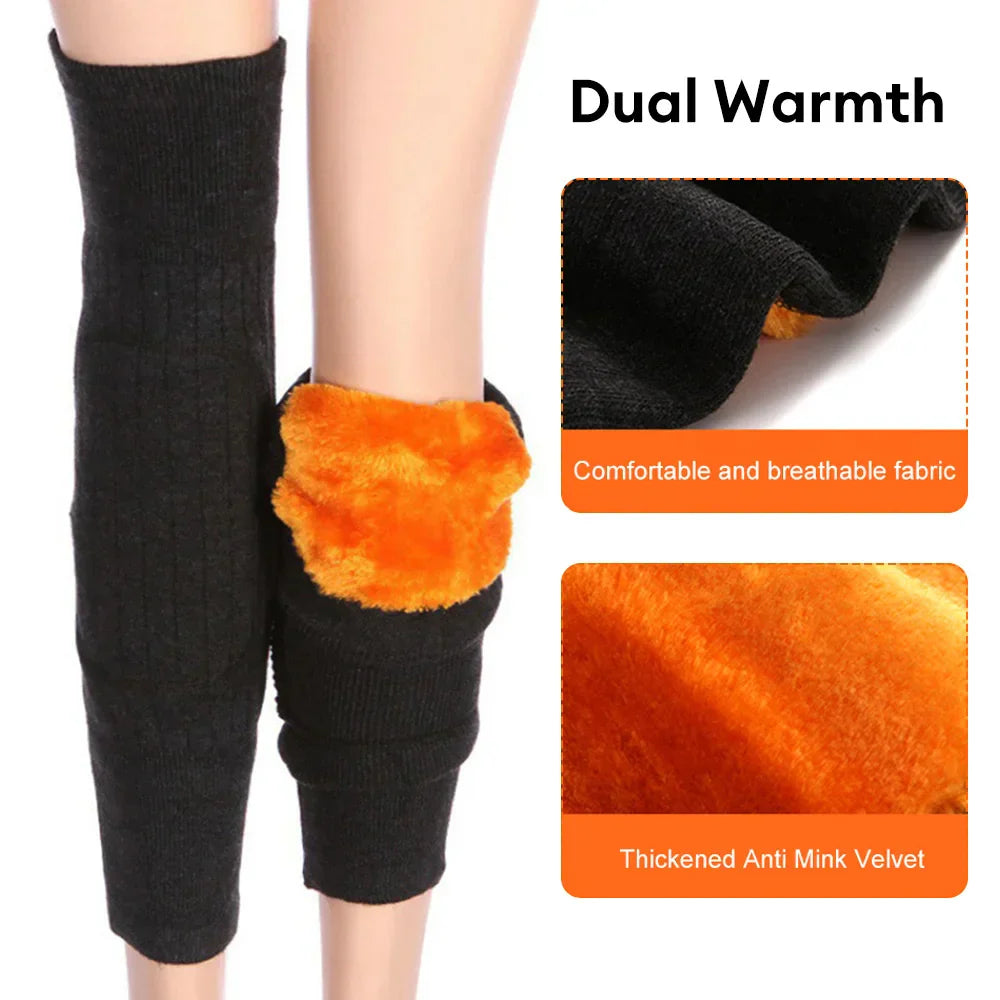 🔥  1 Pair Premium Winter Full Wool Knee Warmers Free Delivery with 50% OFF 🎁