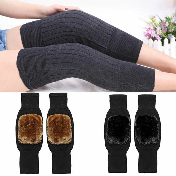 🔥  1 Pair Premium Winter Full Wool Knee Warmers Free Delivery with 50% OFF 🎁