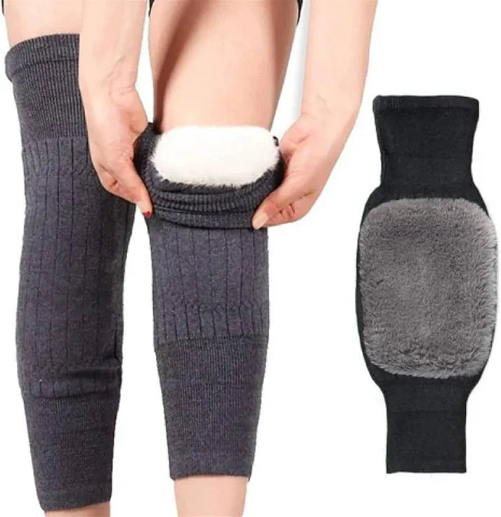 🔥  1 Pair Premium Winter Full Wool Knee Warmers Free Delivery with 50% OFF 🎁