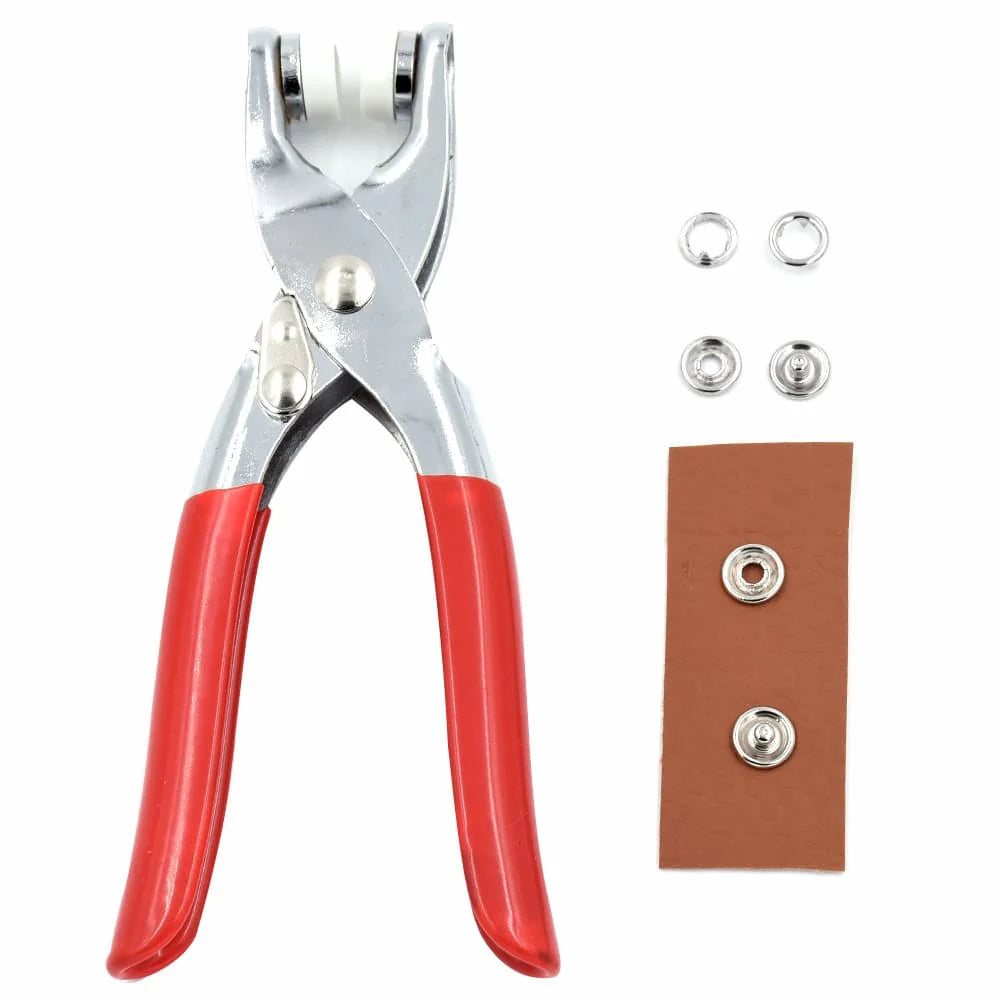 Tich and Snap Button Press Tool, 9.5mm Metal Ring Buttons Press Plier